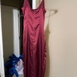 Elegant Burgundy Dress